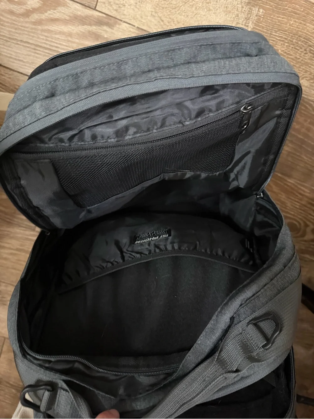 Women’s Dark Gray Tactical Roll-Top Backpack